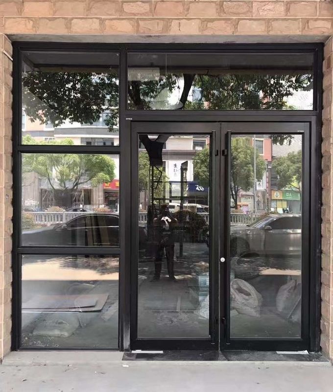 OEM UPVC 스테인리스 알루미늄 이중 스윙 문 KFC 문 1.2mm 두께
