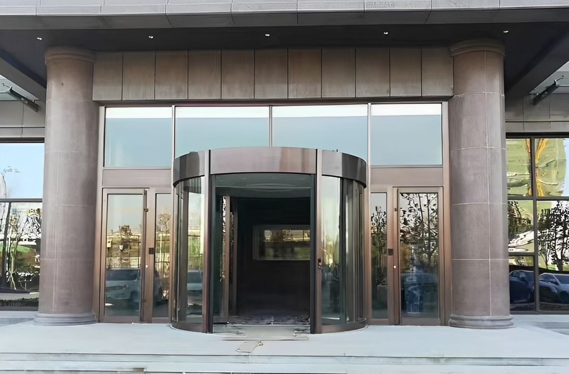 제조업체 호텔 상업 건물용 유리 자동 인덕션 완전 자동 회전 문